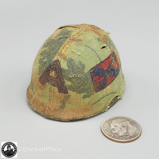 1:6 scale Custom Vietnam Mitchell Camo Helmet w/ Graffiti for 12" Figures