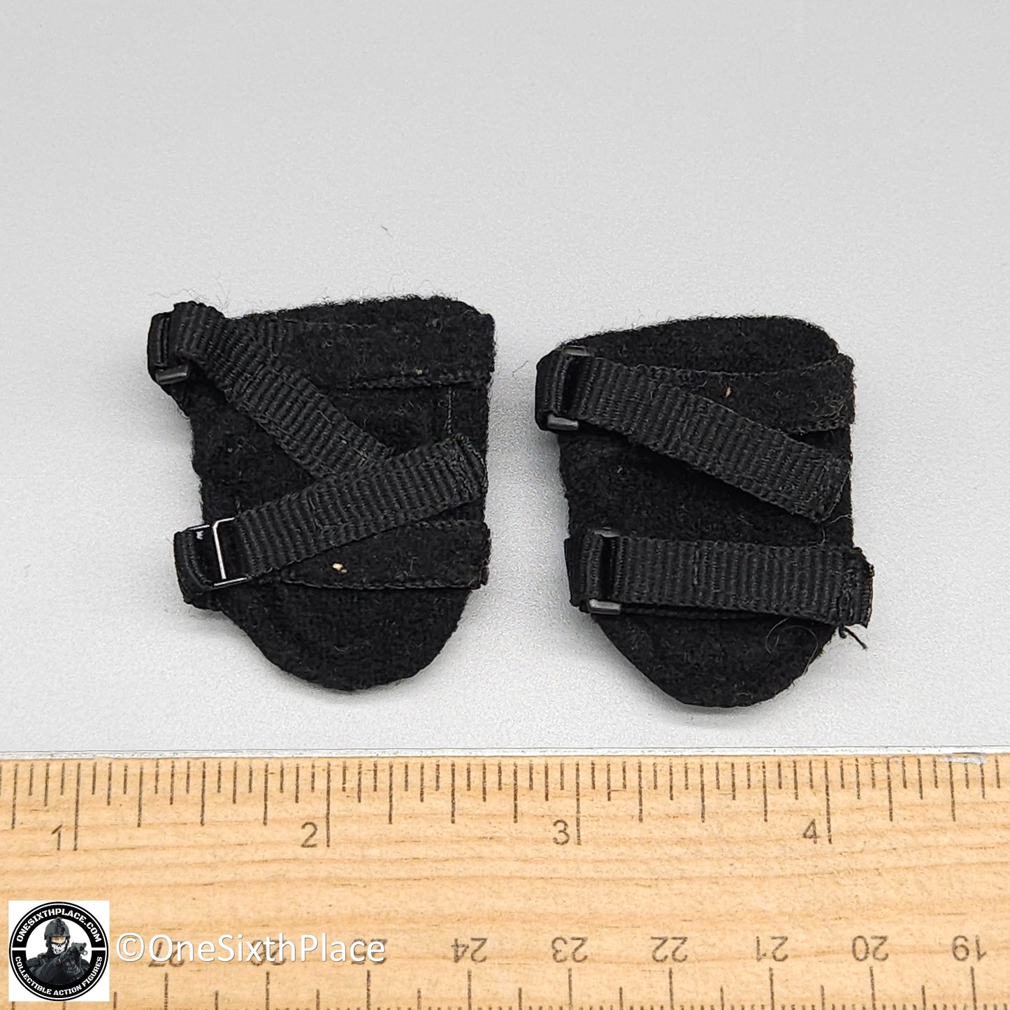 1:6 scale BBI USAF CCT Boobcat Black Knee Pads for 12" Figures