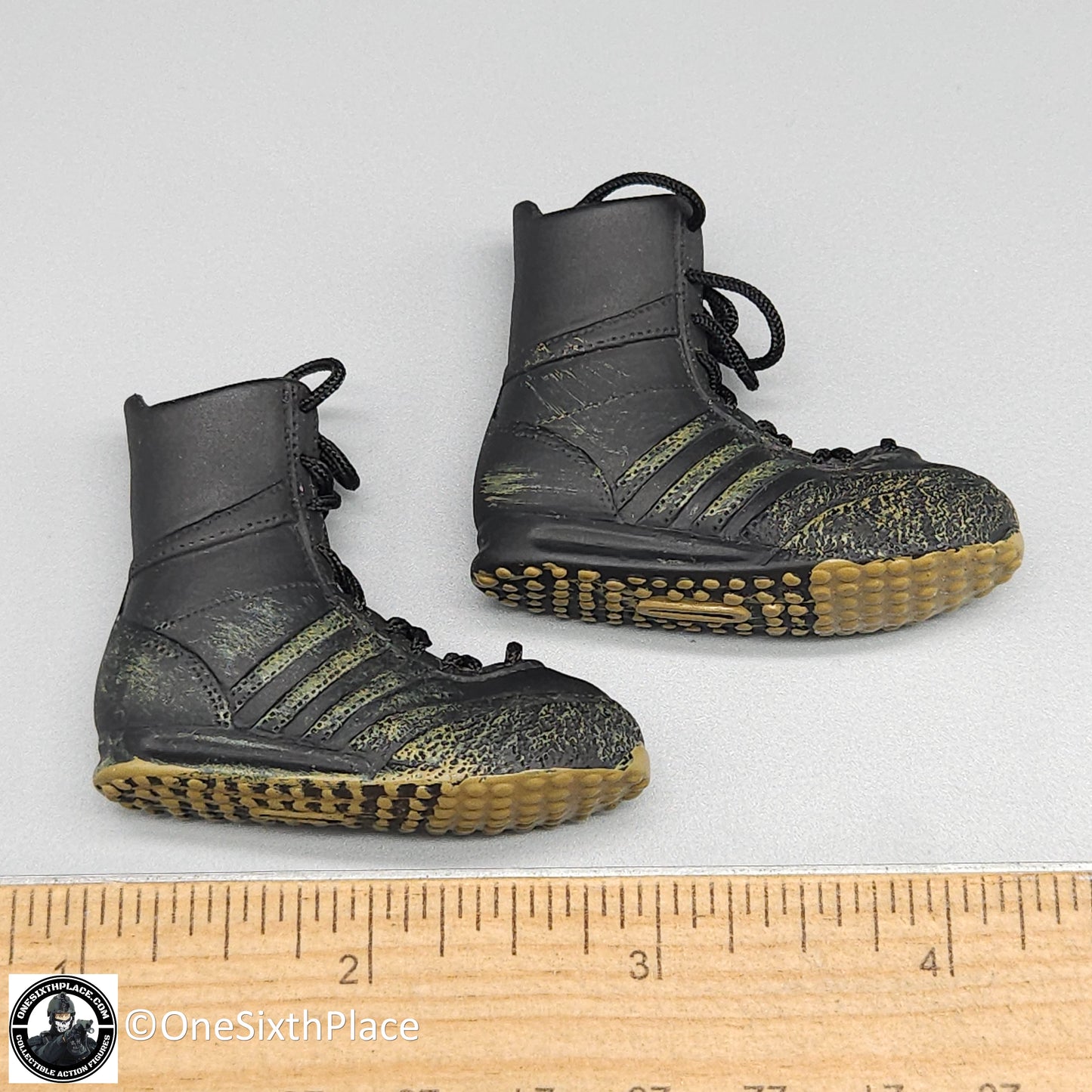 1:6 scale Toy Soldier Delta Force Black Adidas Boots for 12" Figures