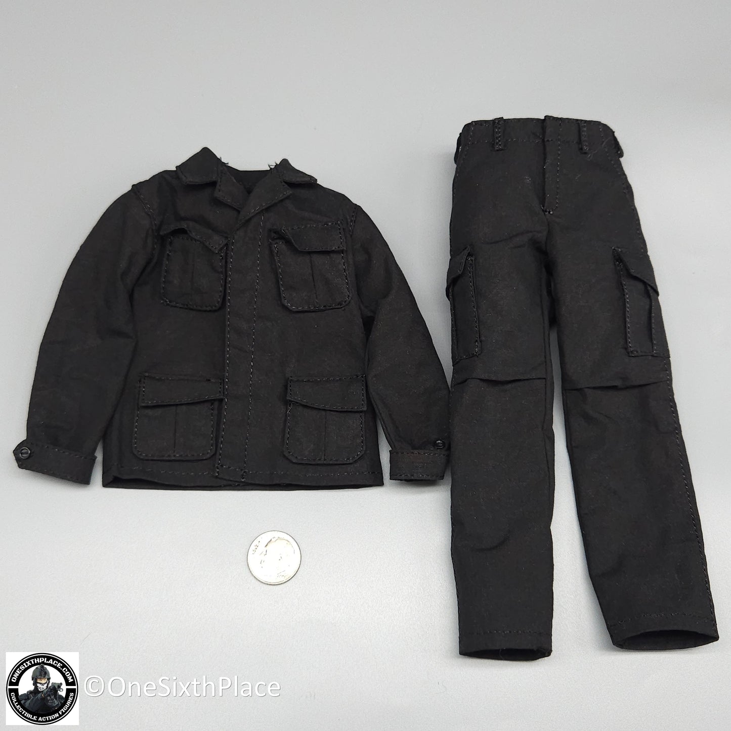 1:6 scale Ujindou Vietnam MACV-SOG Team Leader Black Uniform for 12" Figures
