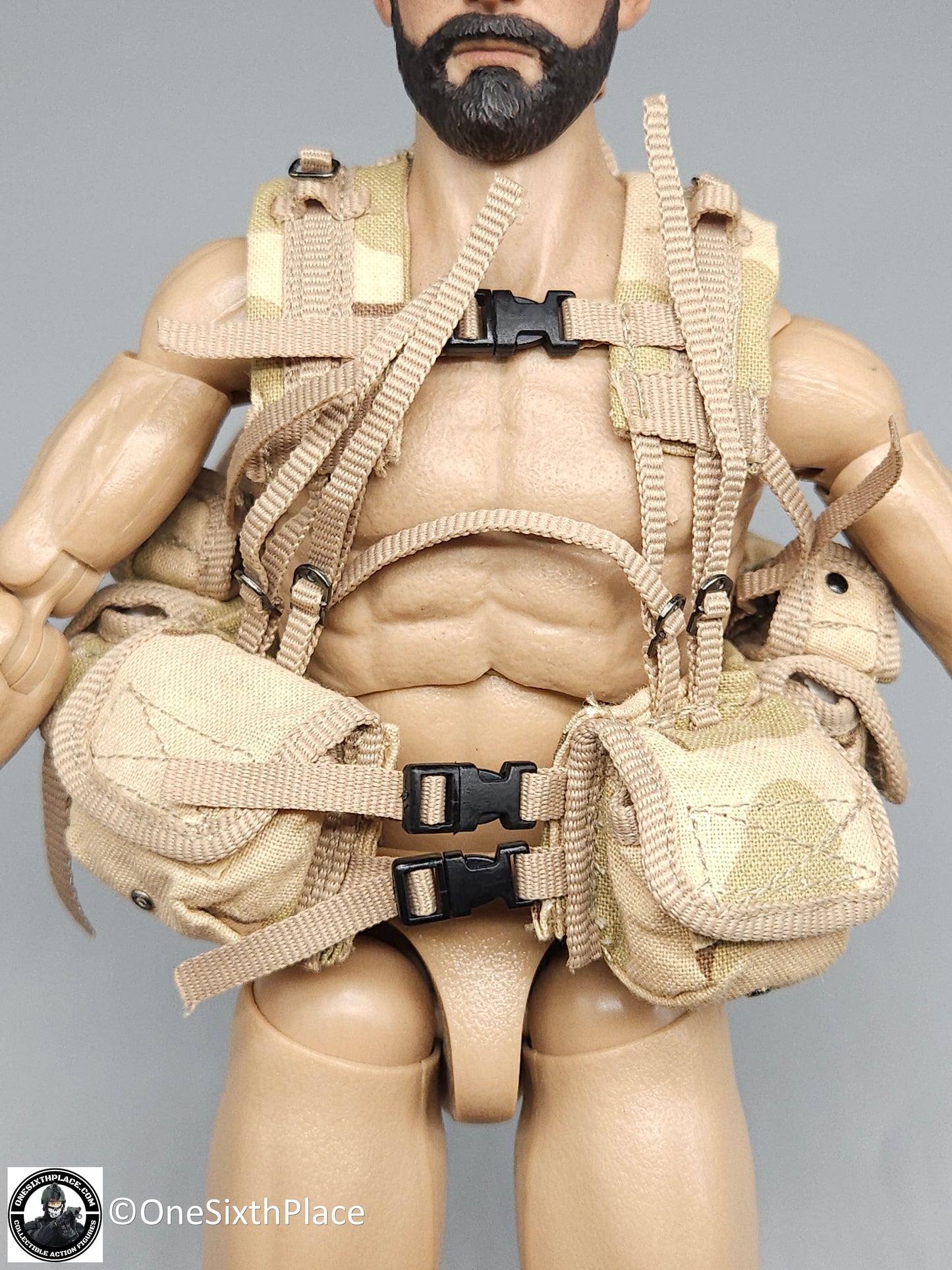 1:6 scale ACE Navy SEAL LBT 1159K Flotation Ammo Vest (Desert Camo) for 12" Figures