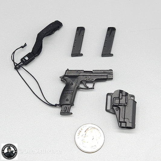 1:6 scale Easy & Simple NAVY Special Warfare Operator Sig Pistol w/ Holster for 12" Figures