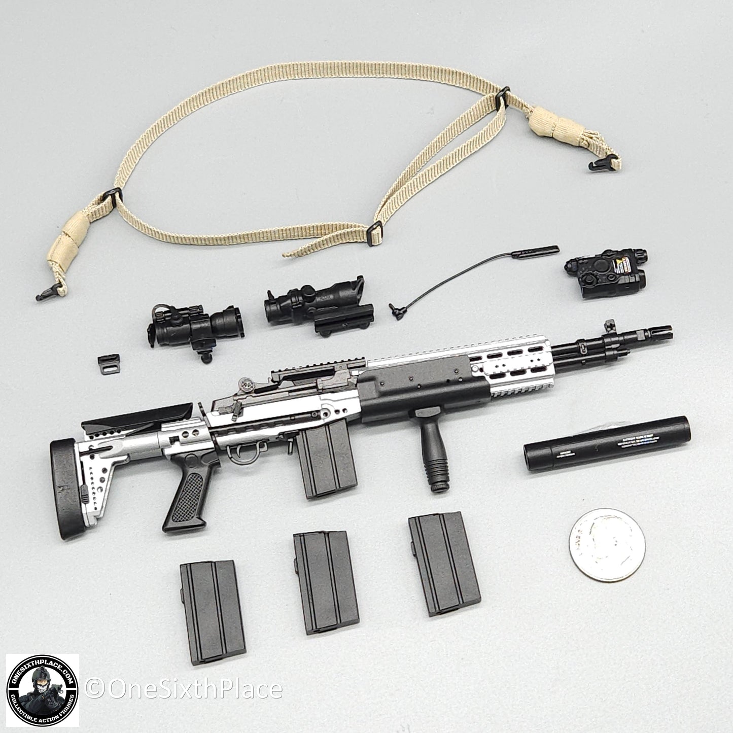 1:6 scale Easy & Simple NAVY Special Warfare Operator Mk14 EBR Rifle for 12" Figures