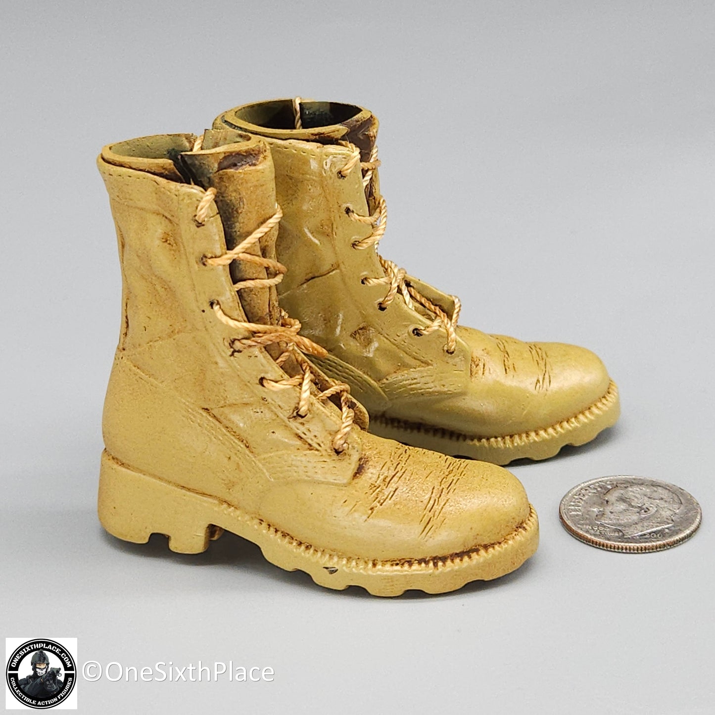 1:6 scale Very Hot Toys Desert Danner Boots w/ Laces for 12" Figures