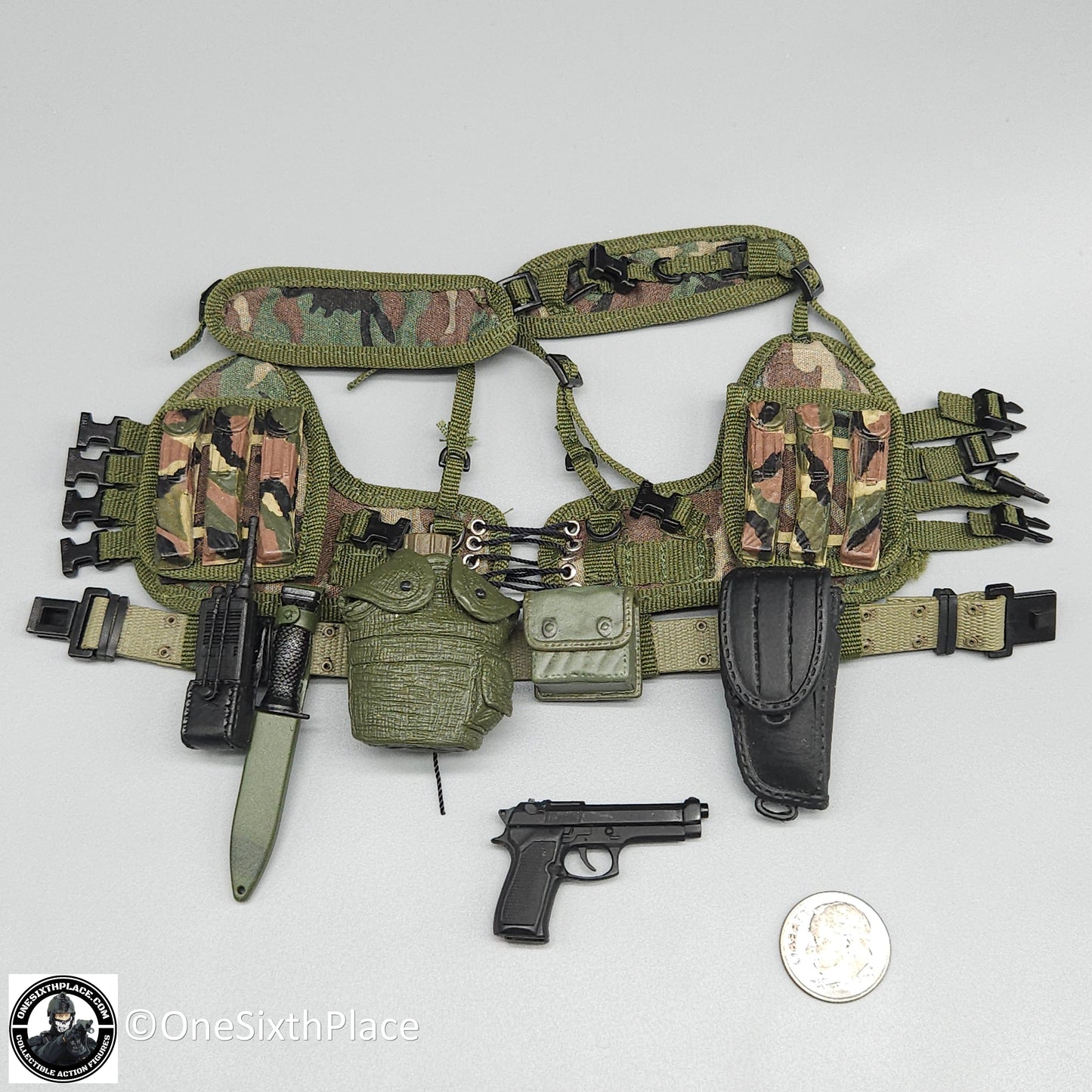 1:6 scale Dragon Navy SEAL Steve MP5 Vest Belt Pistol Set for 12" Figures