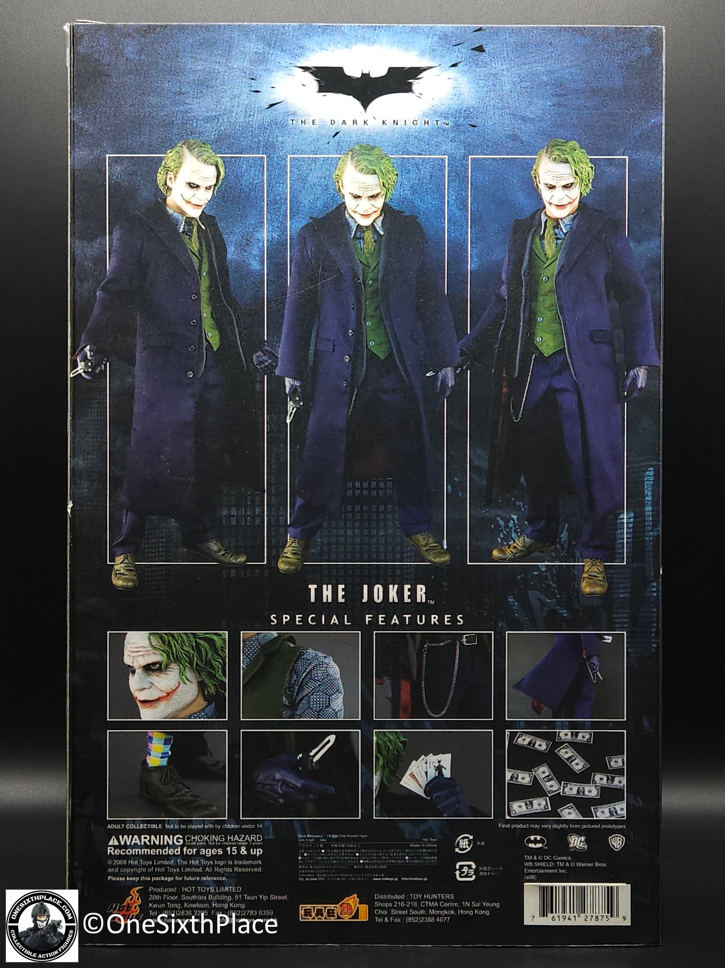 1:6 scale Hot Toys The Dark Knight Joker 12" Action Figure MMS68