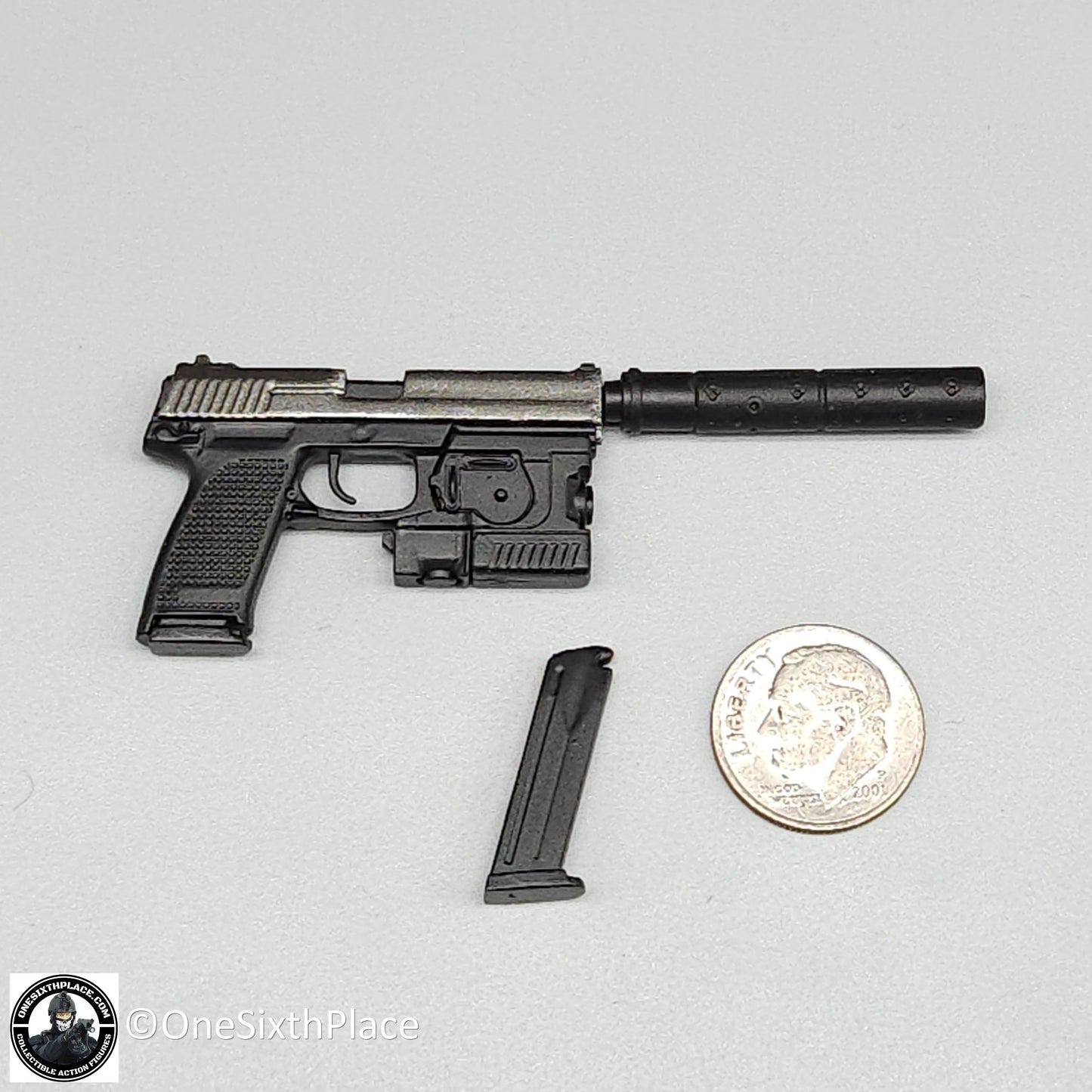 1:6 scale ZY Toys MK23 SOCOM Pistol For 12" Figures