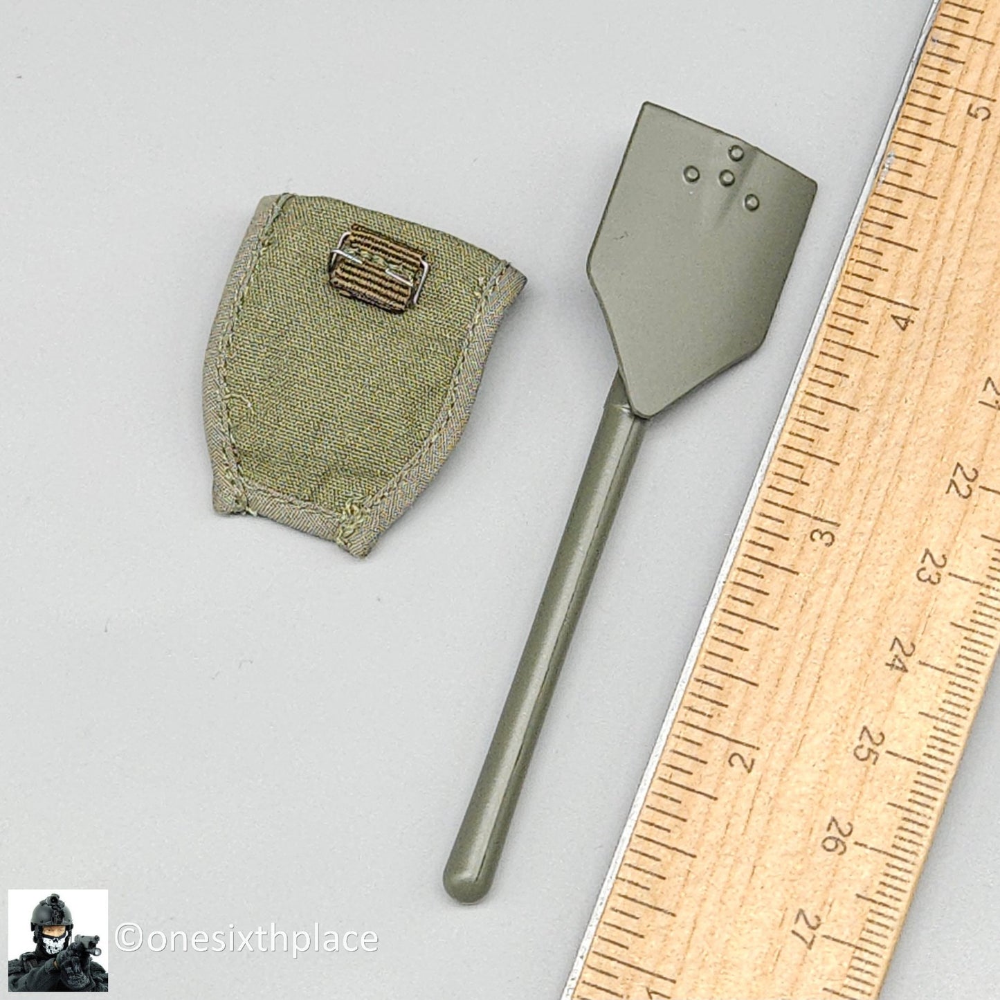 1:6 scale QOrange Vietnam War US Marine Corps Hue 1968 Metal Shovel w/ Cover