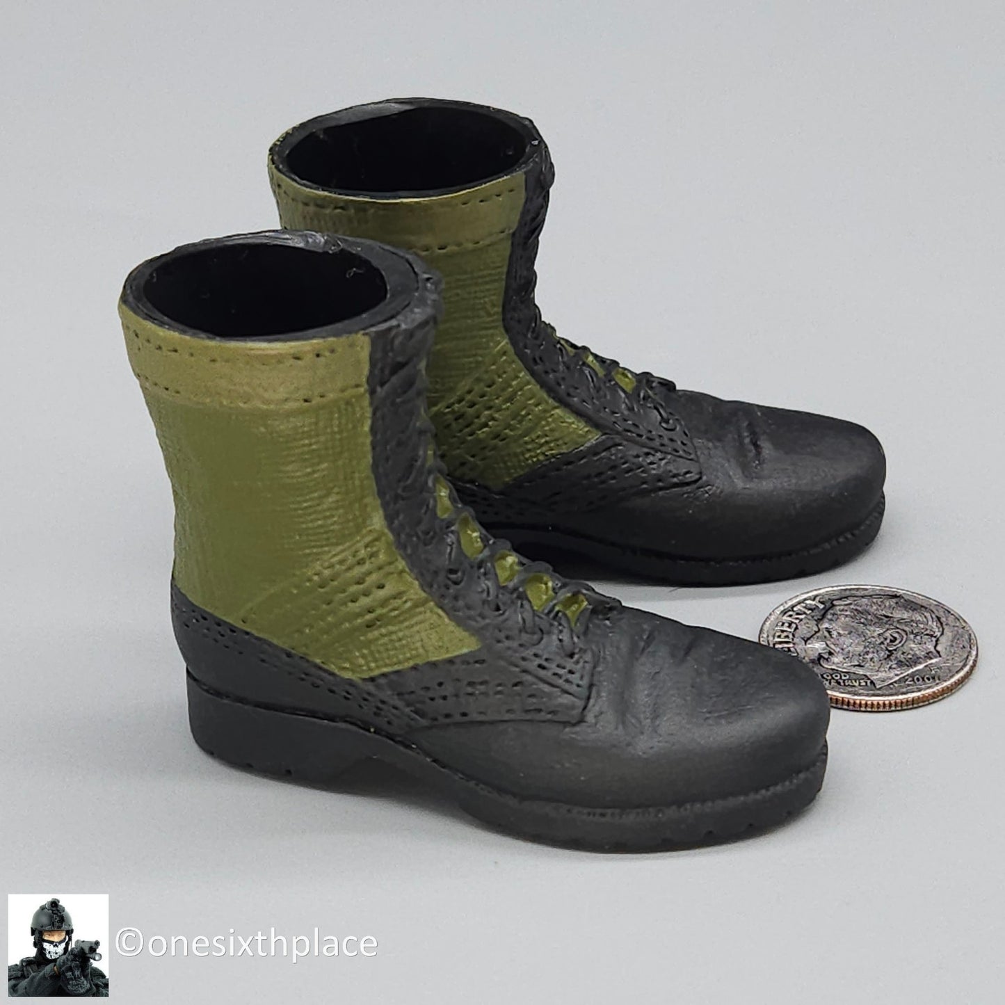 1:6 scale Dragon Vietnam Navy SEAL Oscar Jungle Combat Boots for 12" Figures