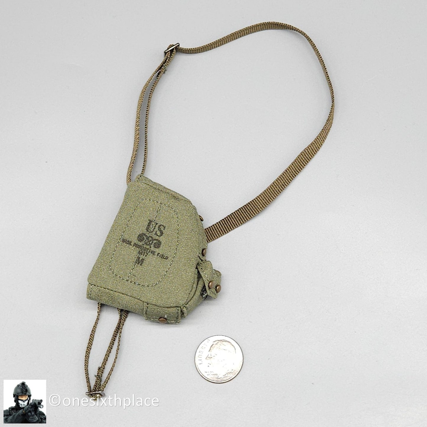 1:6 scale QOrange Vietnam War US Marine Corps in Hue 1968 M17 Gas Mask Bag