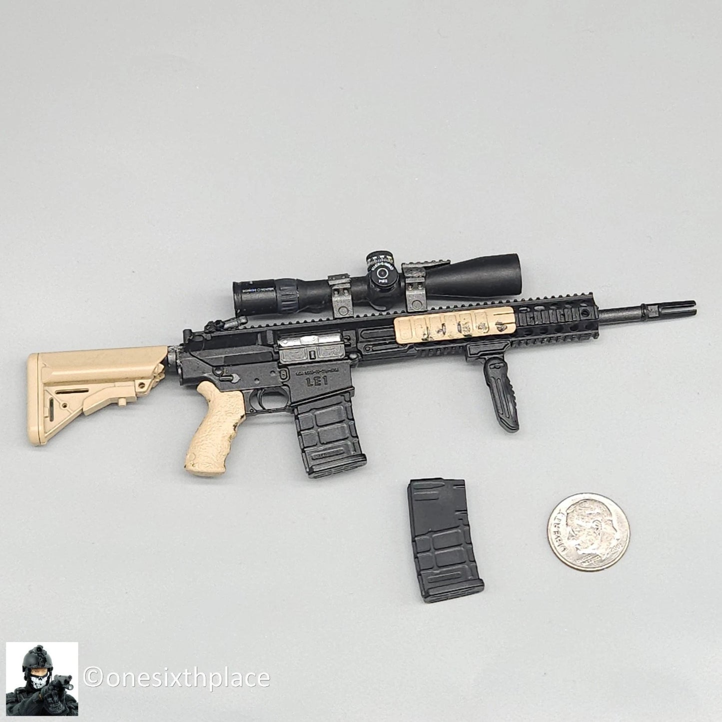 1:6 scale Green Wolf Gear Tan British L129A1 Sniper Rifle for 12" Figures