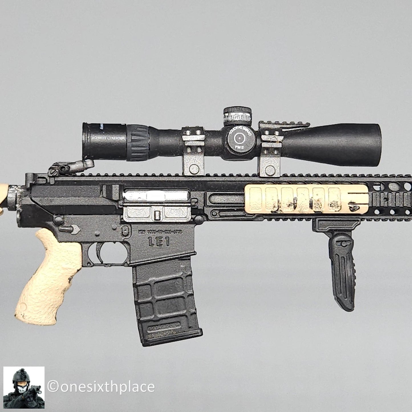 1:6 scale Green Wolf Gear Tan British L129A1 Sniper Rifle for 12" Figures