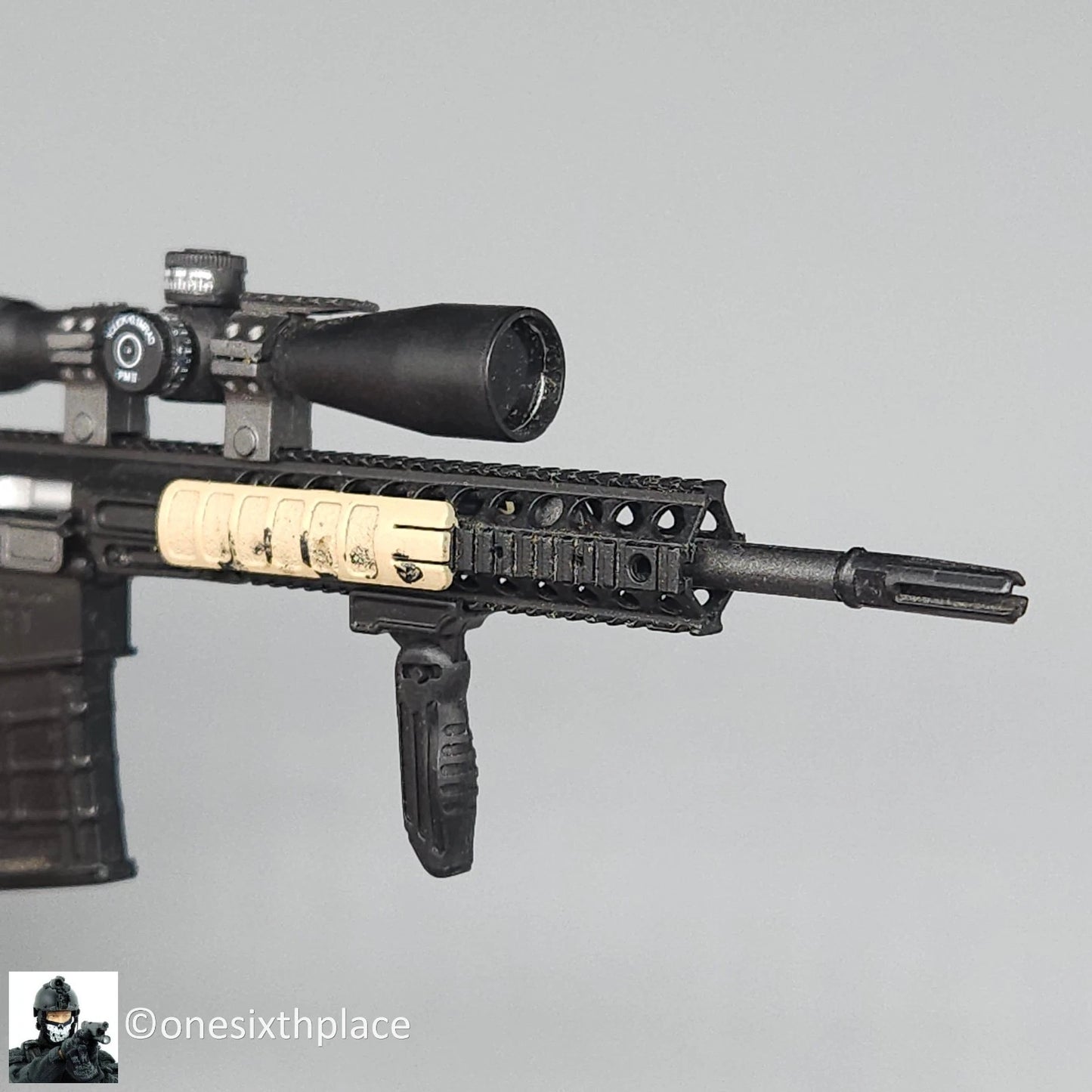 1:6 scale Green Wolf Gear Tan British L129A1 Sniper Rifle for 12" Figures