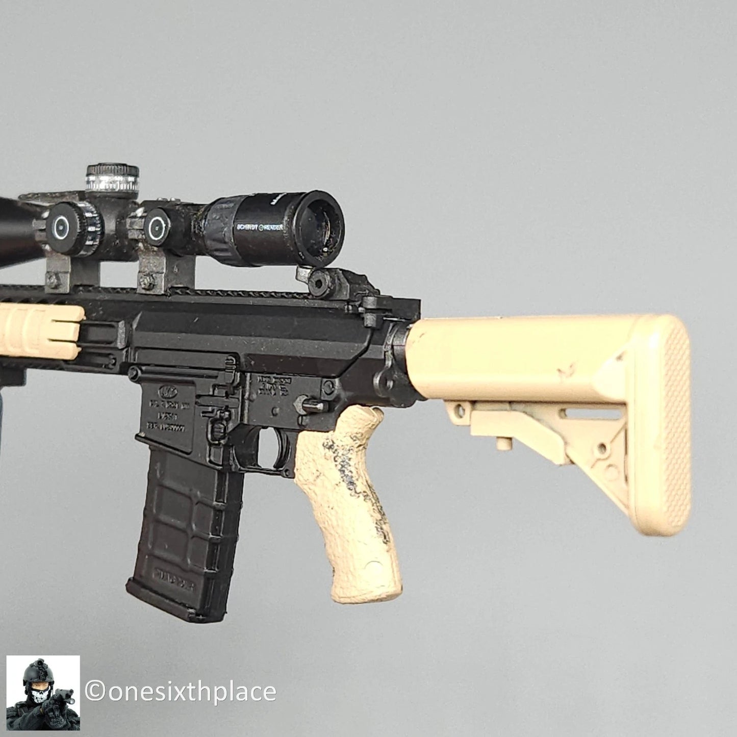 1:6 scale Green Wolf Gear Tan British L129A1 Sniper Rifle for 12" Figures