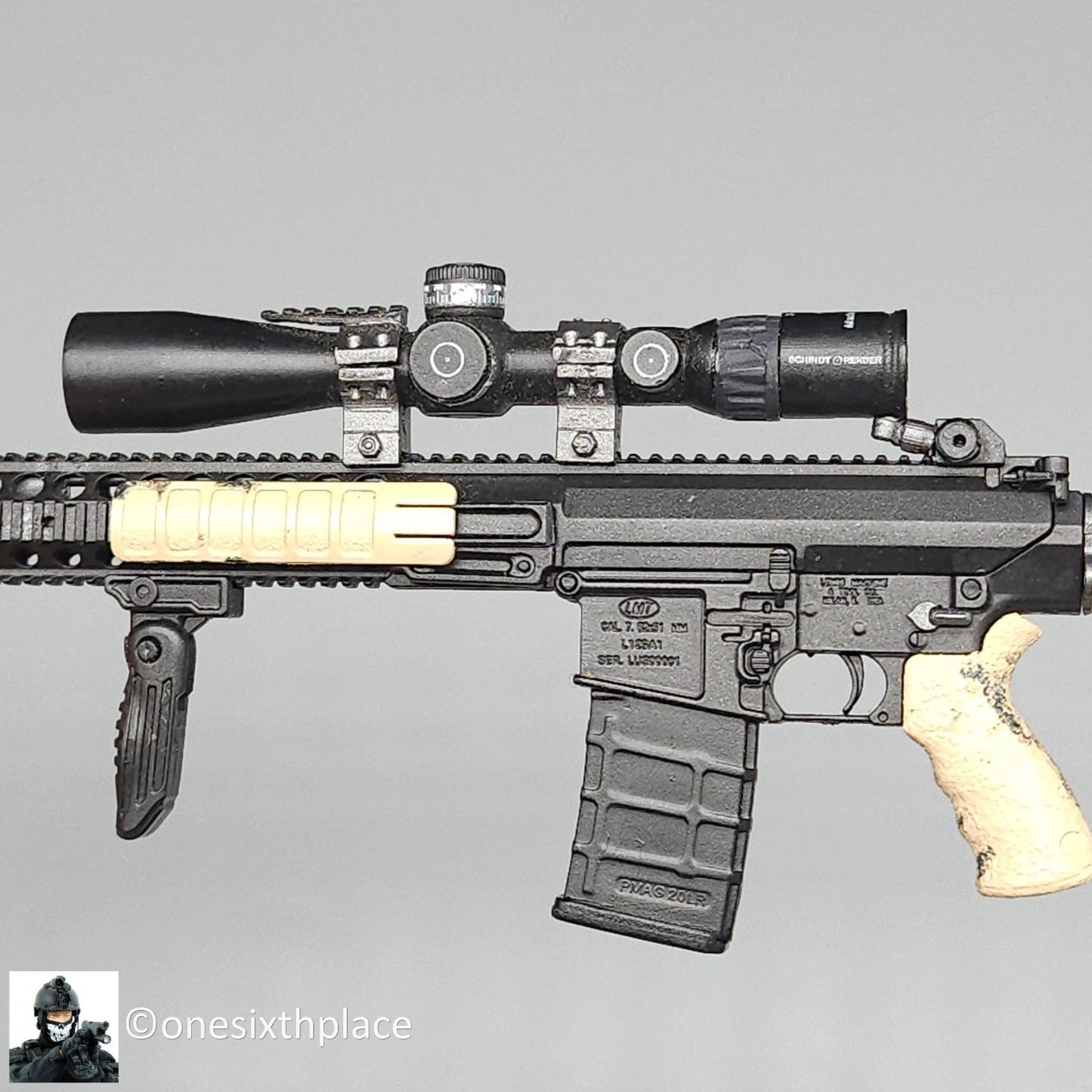 1:6 scale Green Wolf Gear Tan British L129A1 Sniper Rifle for 12" Figures