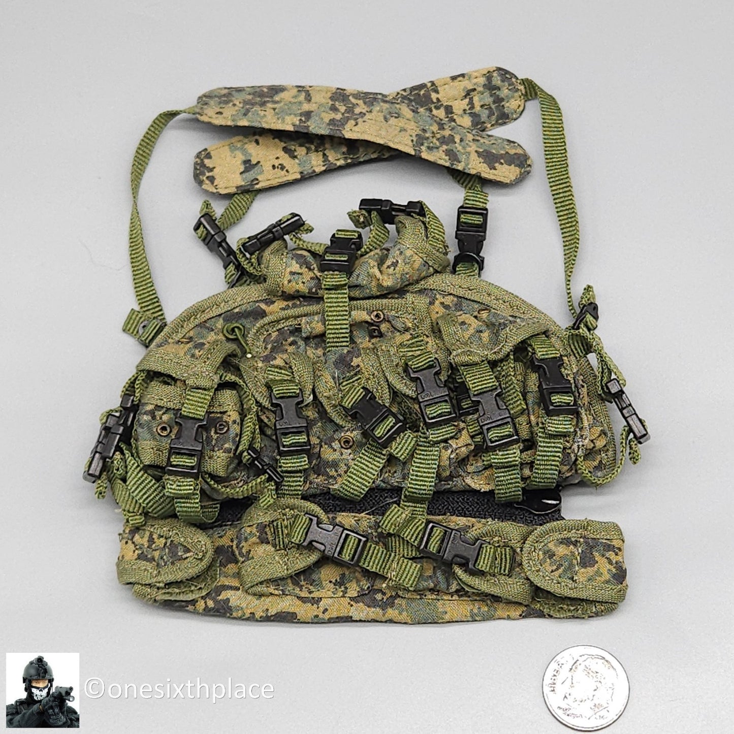 1:6 scale Dragon USMC Woodland MARPAT ELCS Chest Rig for 12" Figures