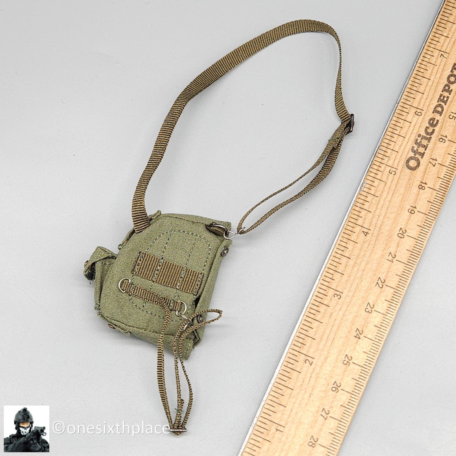 1:6 scale QOrange Vietnam War US Marine Corps in Hue 1968 M17 Gas Mask Bag