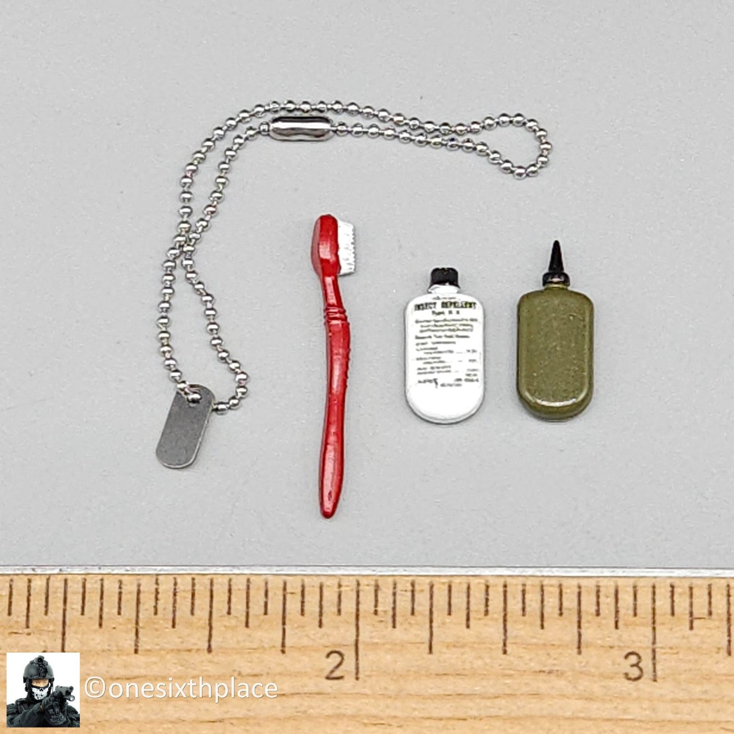 1:6 scale QOrange Vietnam War US Marine Corps in Hue Dog Tag Toothbrush Gun Oil