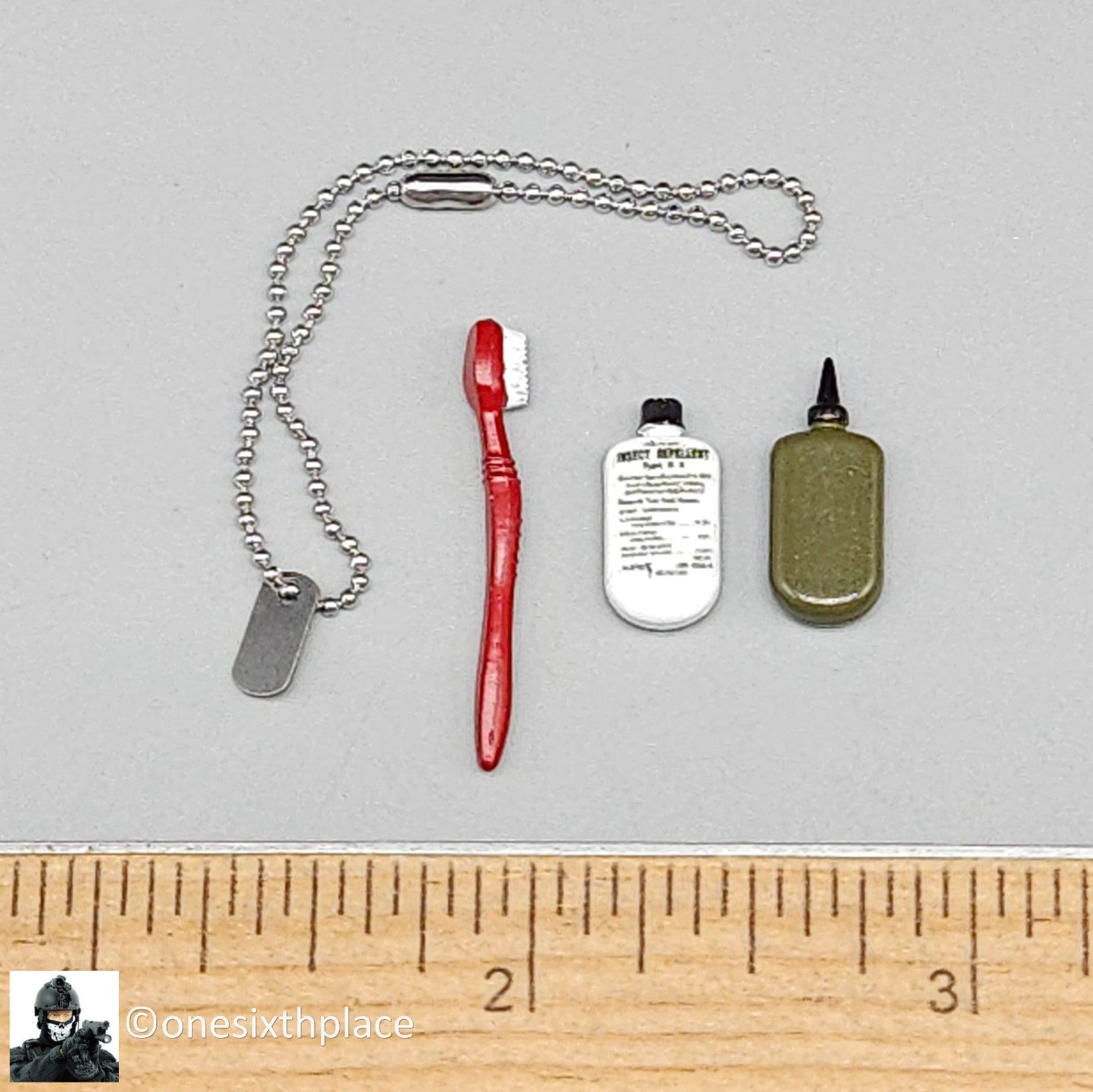 1:6 scale QOrange Vietnam War US Marine Corps in Hue Dog Tag Toothbrush Gun Oil