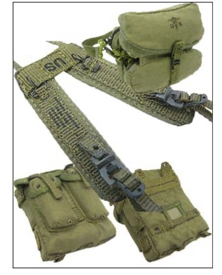 1:6 scale Toy Soldier Vietnam USMC Force Recon Belt w/ Suspenders for 12" Figures