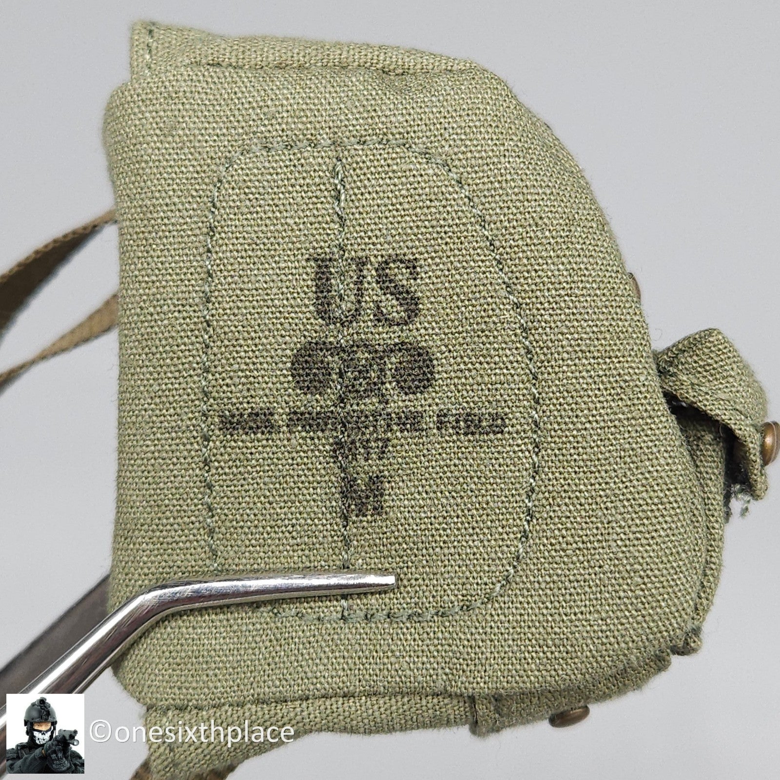 1:6 scale QOrange Vietnam War US Marine Corps in Hue 1968 M17 Gas Mask Bag