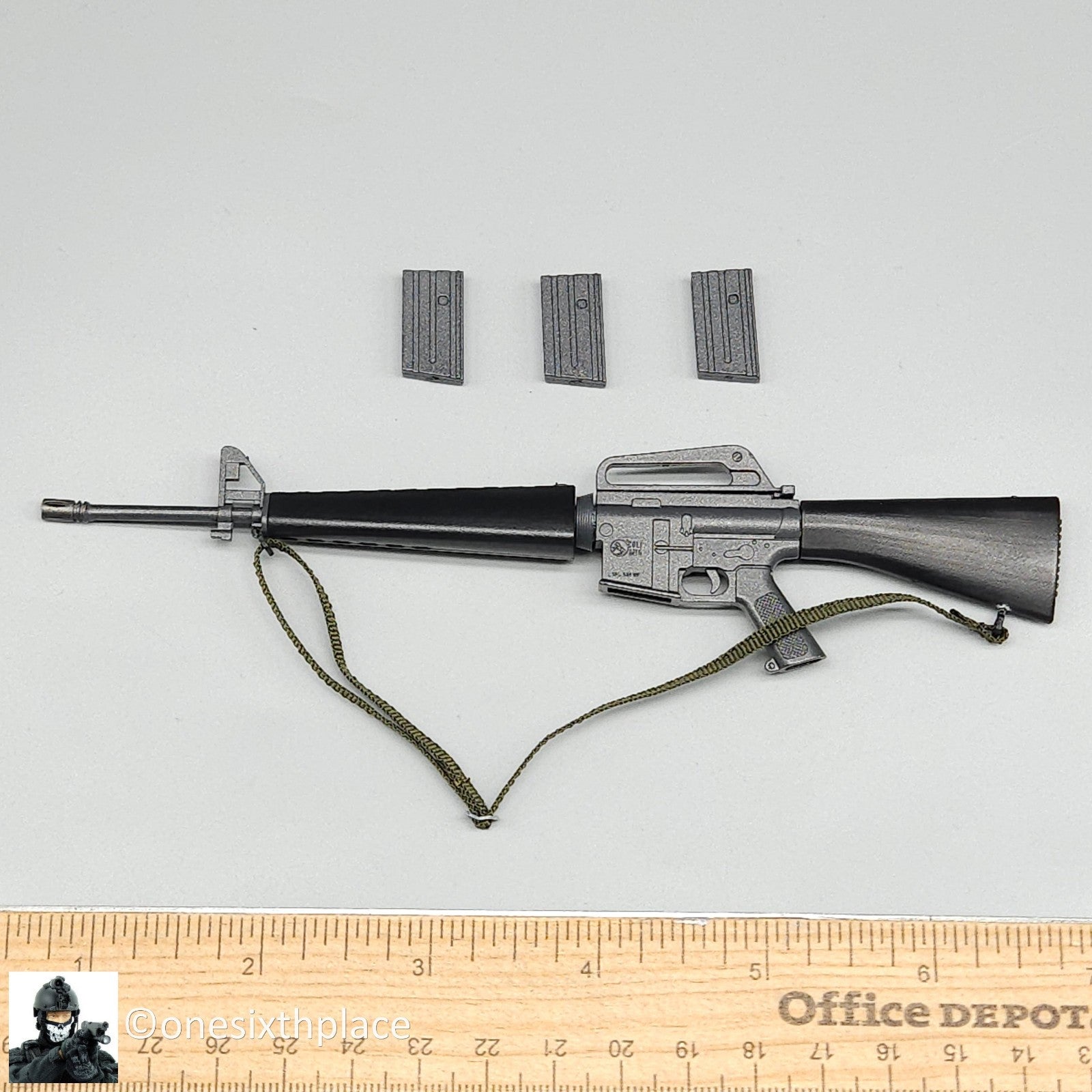 1:6 scale QOrange Vietnam War US Marine Corps Hue 1968 M16 Rifle w/ Sling