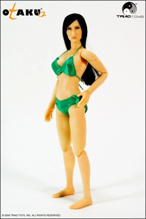 1:6 Triad Toys Female Otaku 1.2 Caucasian Body w/ Brunette Hair for 12" Figure READ NOTES