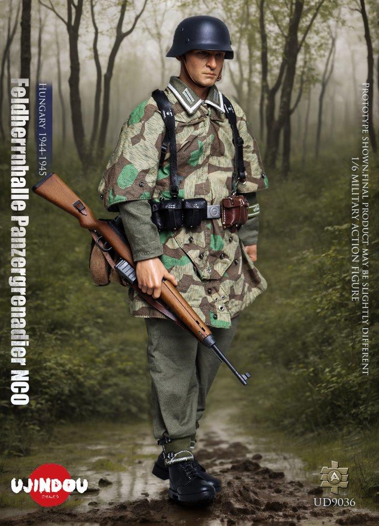 1:6 scale Ujindou WWII German Feldhernhalle Panzergrenadier NCO, Hungary 1944-1945 Figure UD9036