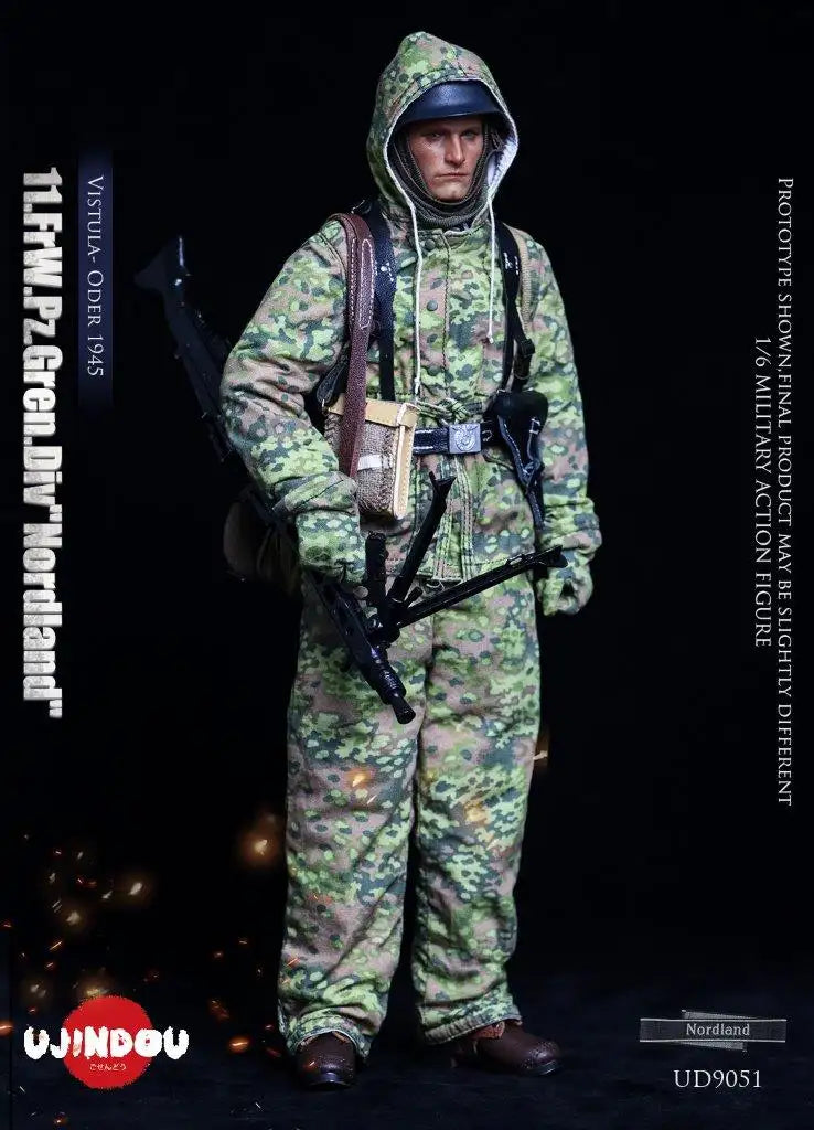 1:6 scale Ujindou WWII German Panzer Grenadier Division "Nordland" 12" Figure UD9051