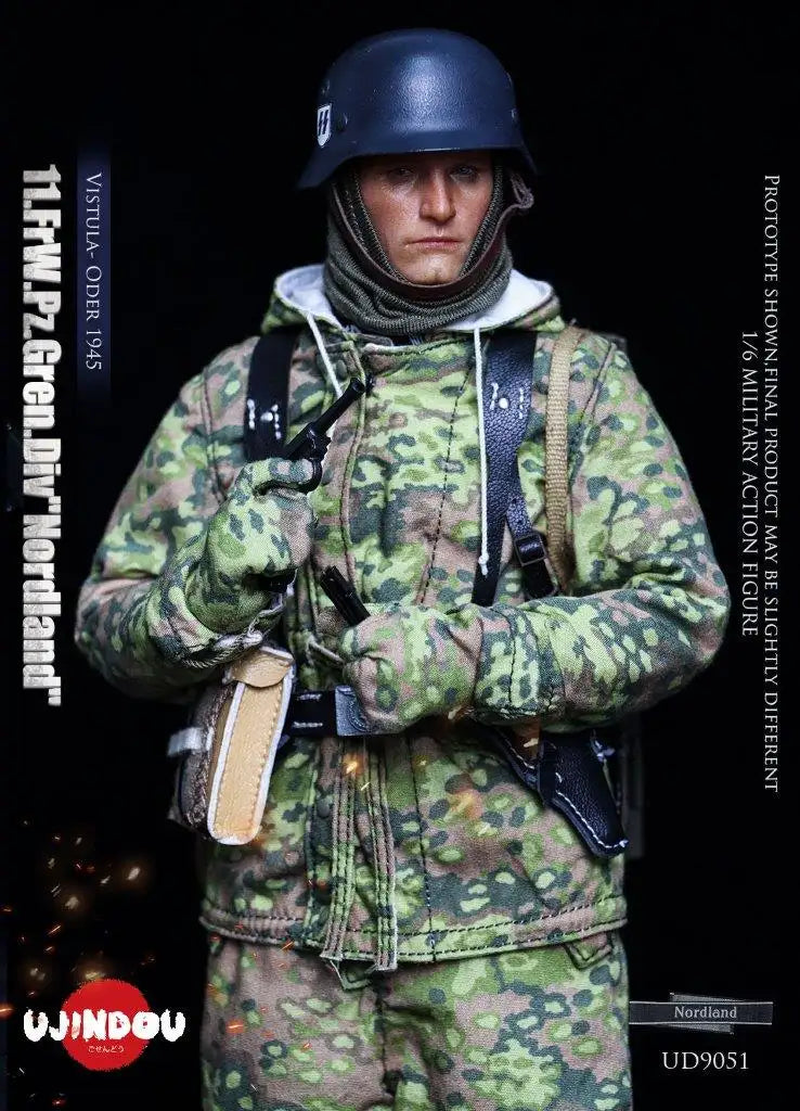 1:6 scale Ujindou WWII German Panzer Grenadier Division "Nordland" 12" Figure UD9051