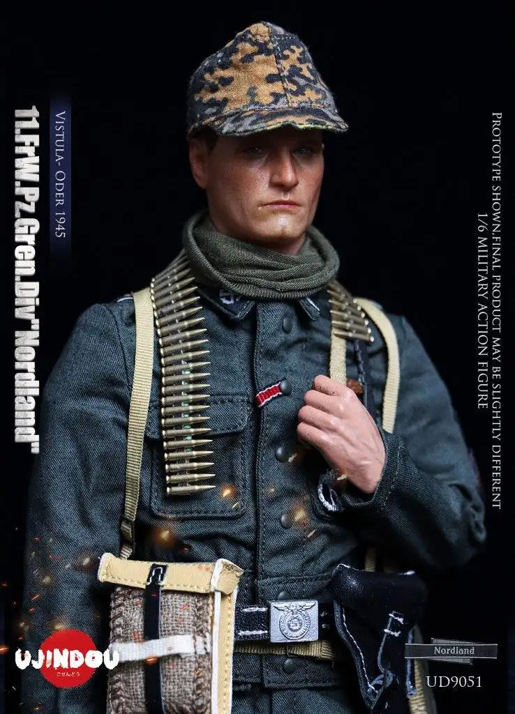 1:6 scale Ujindou WWII German Panzer Grenadier Division "Nordland" 12" Figure UD9051