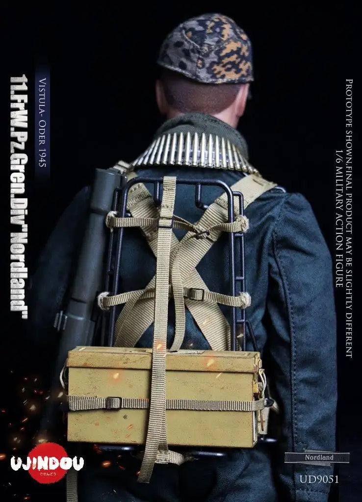 1:6 scale Ujindou WWII German Panzer Grenadier Division "Nordland" 12" Figure UD9051