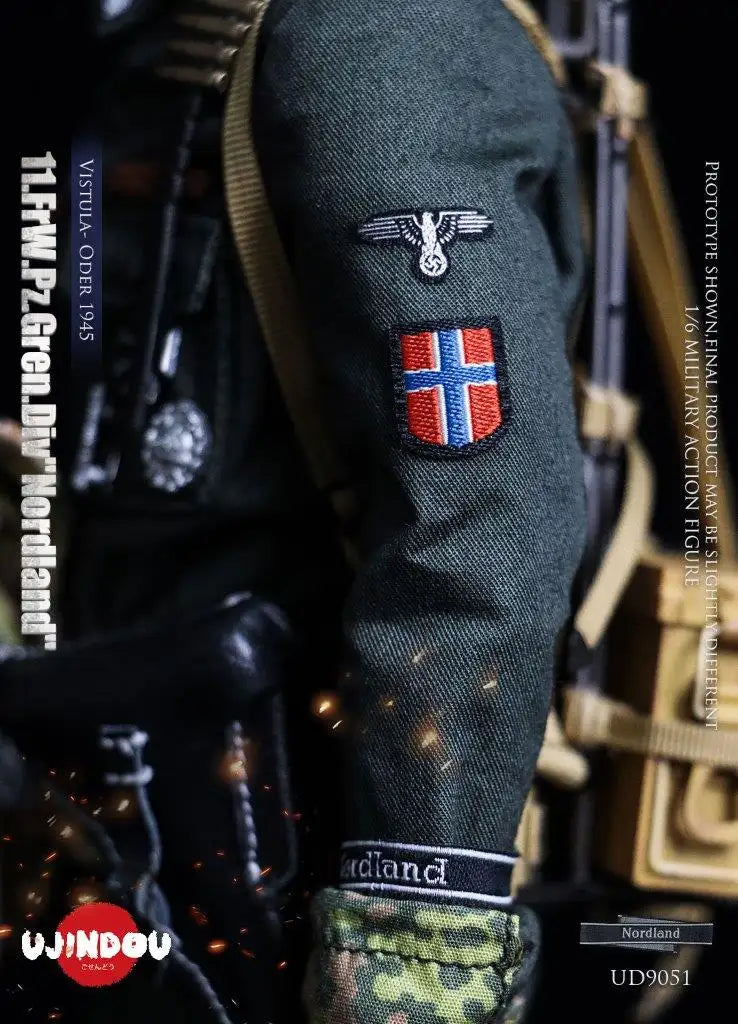 1:6 scale Ujindou WWII German Panzer Grenadier Division "Nordland" 12" Figure UD9051
