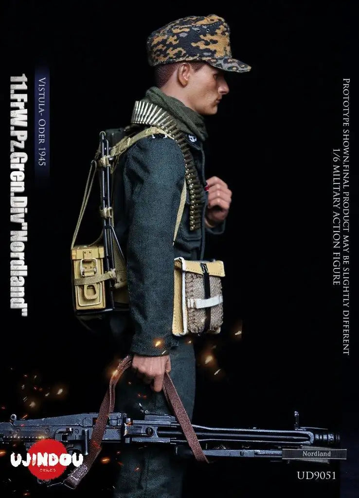1:6 scale Ujindou WWII German Panzer Grenadier Division "Nordland" 12" Figure UD9051