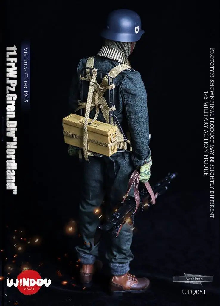 1:6 scale Ujindou WWII German Panzer Grenadier Division "Nordland" 12" Figure UD9051