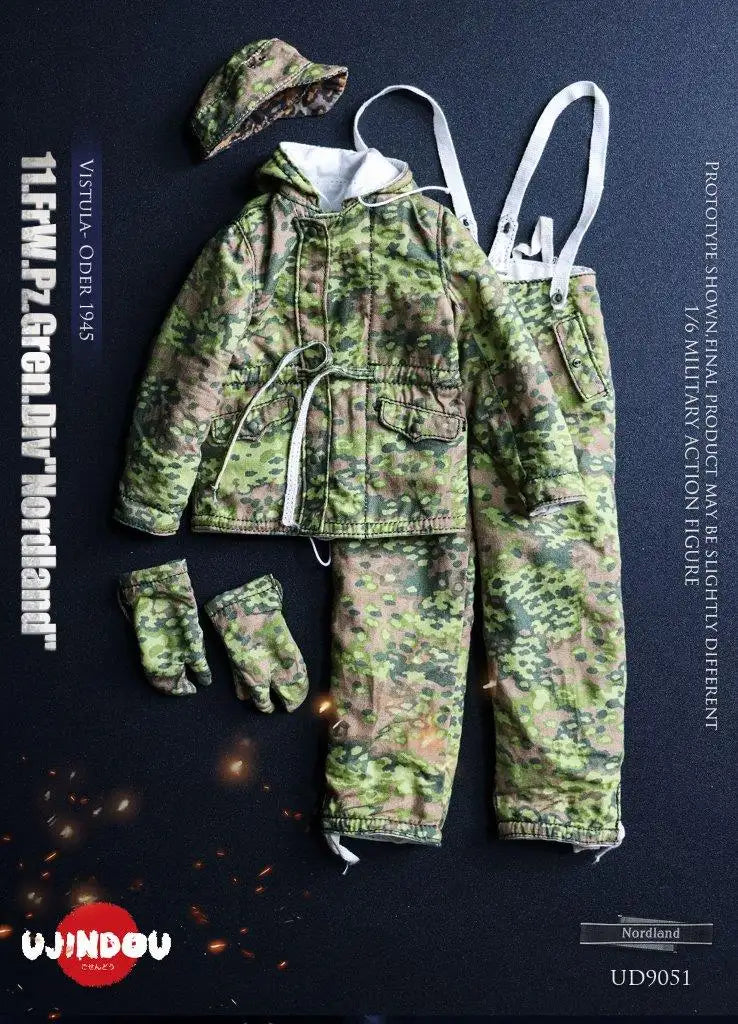 1:6 scale Ujindou WWII German Panzer Grenadier Division "Nordland" 12" Figure UD9051