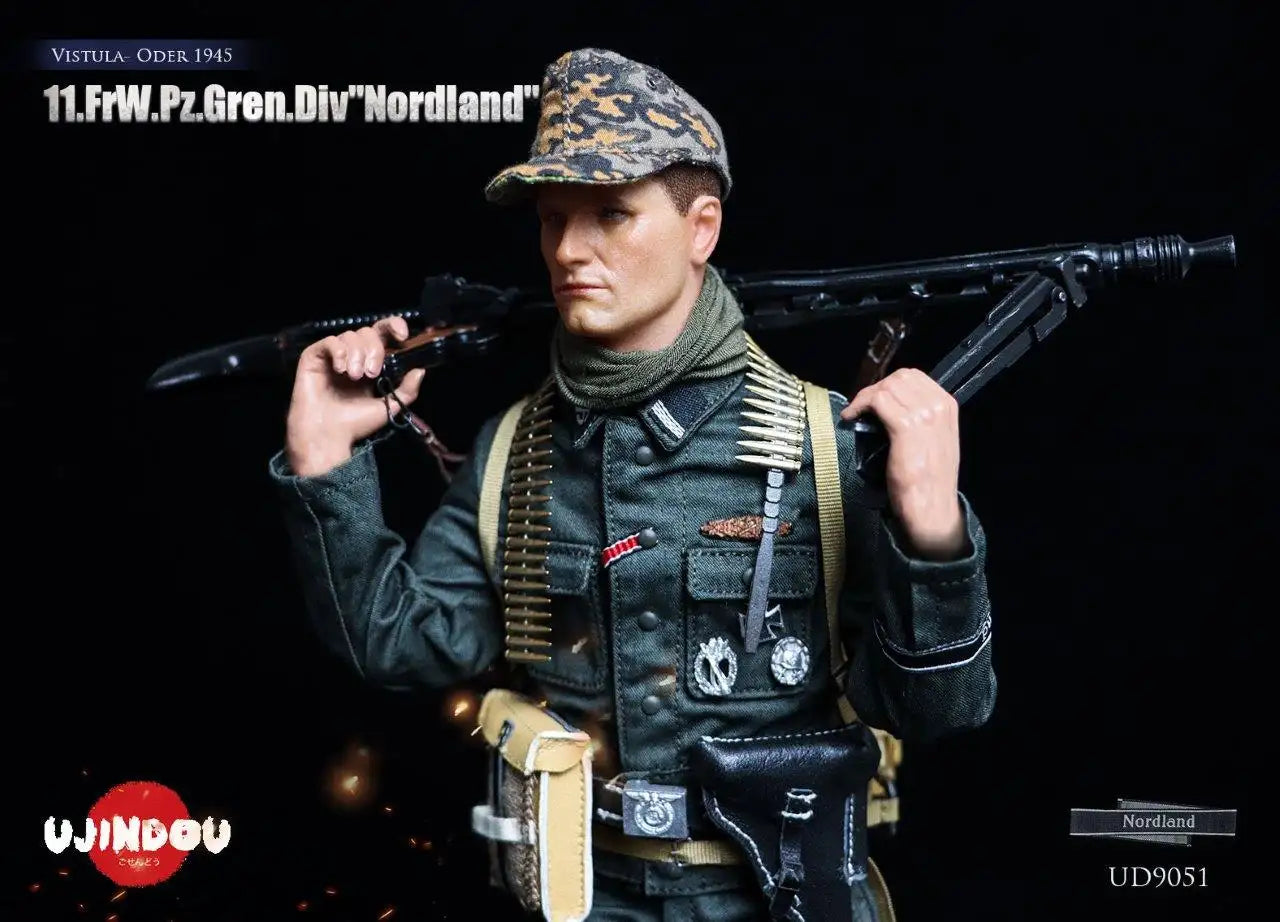 1:6 scale Ujindou WWII German Panzer Grenadier Division "Nordland" 12" Figure UD9051
