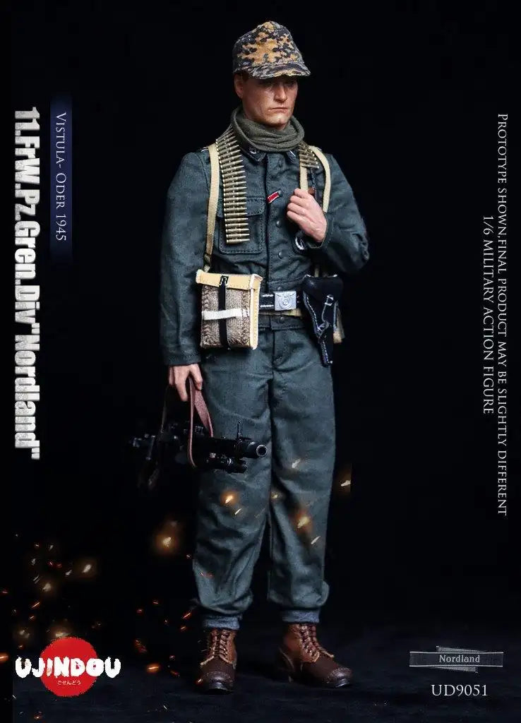 1:6 scale Ujindou WWII German Panzer Grenadier Division "Nordland" 12" Figure UD9051