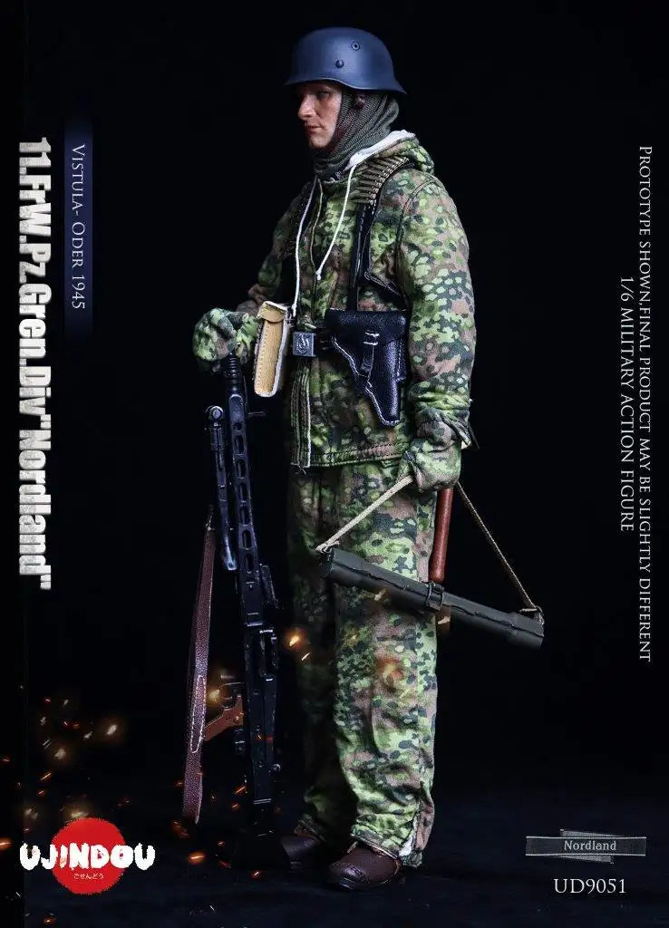 1:6 scale Ujindou WWII German Panzer Grenadier Division "Nordland" 12" Figure UD9051